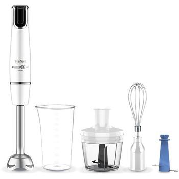 Tefal Погружной блендер HB9441, 1000 Вт, белый, дробление льда, 0,5 л чаша для нарезки, 1 скорость (HB9441)