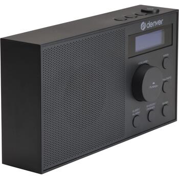 Denver Радио DAB-51B 111111000620, 175mm, 50mm, 95mm, 40 станций, DAB, FM, LCD, будильник, аккумулятор, USB, 3.5mm (111111000620)