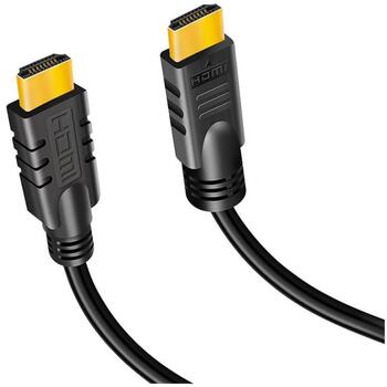 Logilink HDMI кабель CHA0025, 25м, активный, HDMI-HDMI, 4K, Ethernet, позолоченные контакты, черный (CHA0025)