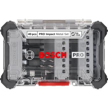 Bosch Pro Impact 2608521U86, 40 daļīgs urbju un skrūvgriežu uzgaļu komplekts, HSS-G, 1/4