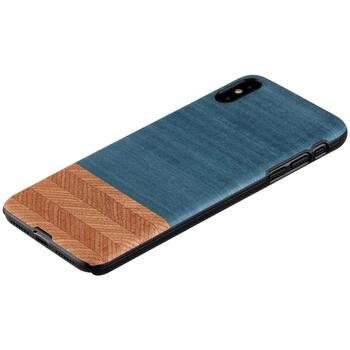 Man&Wood Чехол M7740B, 6.5, Синий, натуральное дерево, поликарбонат (M7740B)