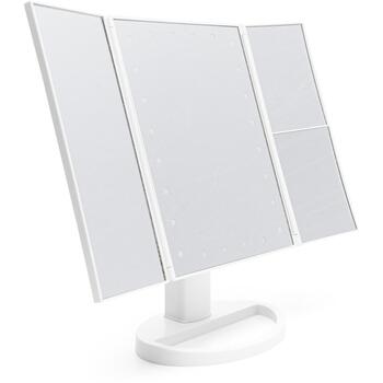 Rio Складное LED зеркало для макияжа MMFD-WH-EU/1,3, 2x/3x, USB 5V, 180° поворотное, сенсорное включение (MMFD-WH-EU/1,3)
