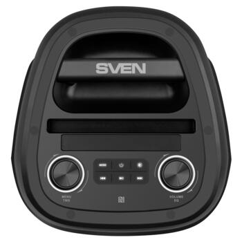Портативная Bluetooth колонка PS-850 100 W RMS TWS FM USB microSD LED дисплей 8000 mAh Чёрный SV-022679 SVEN (SV-022679)