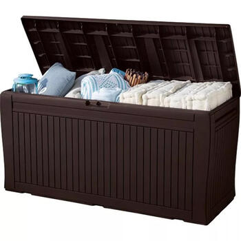 Keter Ящик для хранения COMFY 29202623590, 270л, 117x45x57см, коричневый, на колесиках (29202623590)