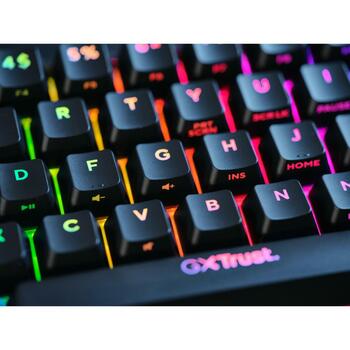 Trust Клавиатура GXT 867 ACIRA 60% 1.8 м USB Механическая QWERTY 61 клавиша RGB подсветка, черная (24882)