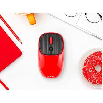 Tracer мышь WAVE RF 2.4 Ghz RED TRAMYS46942, 10м, 500mAh аккумулятор, 4 кнопки, 800/1200/1600 DPI, USB-C кабель для зарядки (TRAMYS46942)