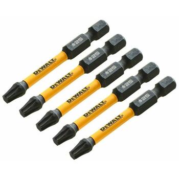 Dewalt triecienskrūvgriezis uzgaļi DT7396T-QZ 57mm T25, 5 gab, cietais tērauds, torsijas ietekme, blistera iepakojums (DT7396T-QZ)