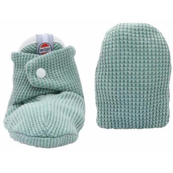Lodger SLC 080_3-6, хлопковые тапочки, 3-6m, Silt Green, 100% хлопок, на пуговицах, унисекс, все сезоны (SLC 080_3-6)