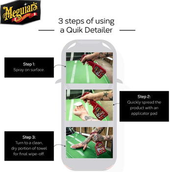 Meguiar's A3316 Deep Crystal Быстрый спрей детейлер, усиливает блеск и защиту между вощением 473 мл (A3316)