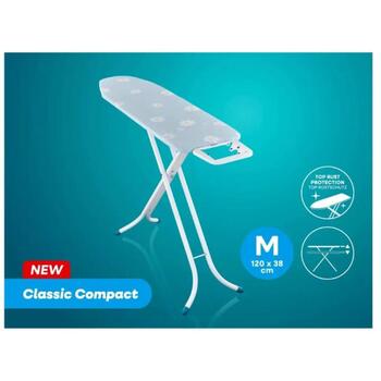 Leifheit Gludināmais dēlis Classic M Compact 1076199, 120x38cm, regulējams augstums 76-96cm, stabila uzglabāšanas virsma (1076199)