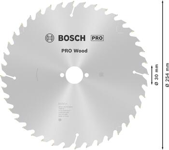 Stacionārā ripzāģa disks 254x30x40, kokam, Galda zāģiem PRO WOOD RIPZĀĢA ASMENS, 2608640443, BOSCH (2608640443)
