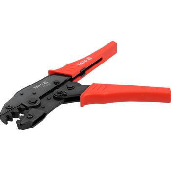 Yato Knaibles YT-2300, 220mm, 0.5-6mm2, 20-10 AWG, oglekļa tērauds, melnināta virsma, PP rokturi, sprūdrata mehānisms (YT-2300)