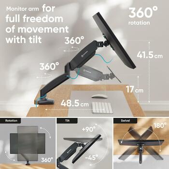 Onkron monitors dispeja piederums G80-B, maksimālā svars 8 kg, minimālais ekrāna izmērs 33 cm, maksimālais ekrāna izmērs 81.3 cm (G80-B)