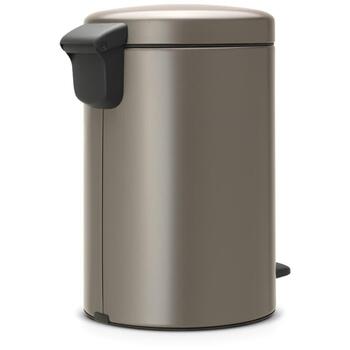 Brabantia NewIcon 113628 atkritumu tvertne ar pedāli, 12 l, klusa vāka aizvēršanās, izņemams grozs (113628)