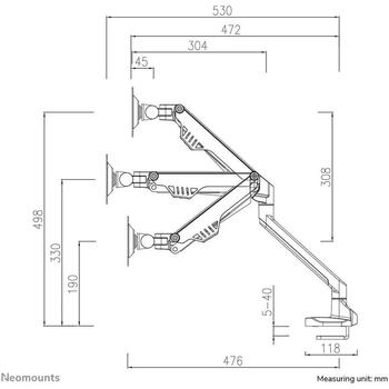 Neomounts крепление для монитора FPMA-D750BLACK2 10-32