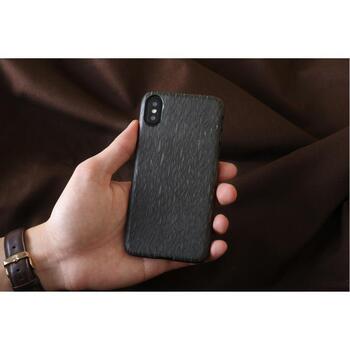 Man&Wood Чехол для смартфона M8021B, 5.8'', Серый, натуральное дерево, поликарбонат, Apple iPhone XS / X (M8021B)
