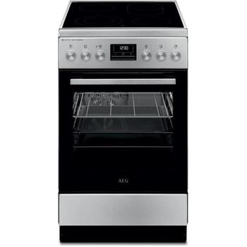 AEG керамическая плита CCB56490BM, 58л, 8605Вт, 230В, функция пара, AirFry, телескопические направляющие (CCB56490BM)