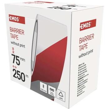 Emos Ограждающая лента F87525, 250 м, 75 мм, красная/белая, LDPE, без надписи, 0,03 мм, 1 шт. с бумажным механизмом (F87525)