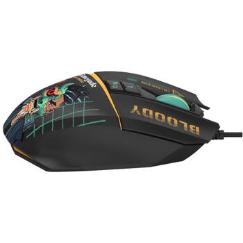 A4Tech Игровая мышь A4TMYS47619, 129mm, 70mm, 39mm, 9 кнопок, 200-1200 DPI, USB, программируемые кнопки, лазер, RGB подсветка (A4TMYS47619)