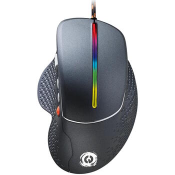 Проводная игровая мышь с RGB подсветкой 6400 DPI 6 программируемых кнопок USB Apstar GM-12 Тёмно Серый CND-SGM12RGB CANYON (CND-SGM12RGB)