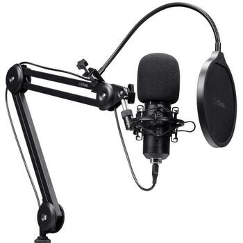 Trust Микрофон GXT 270 Emita II 25770, USB, 2.5 м, Черный, Конденсаторный, Металлический корпус, 1 капсула (25770)