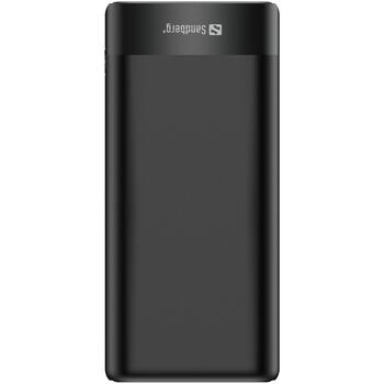 Sandberg Power Bank аккумулятор 420-62, 20000 mAh, 65 W, Li-Ion, Quick Charge 3.0, USB Type-C, 2x USB Type-A, черный (420-62)