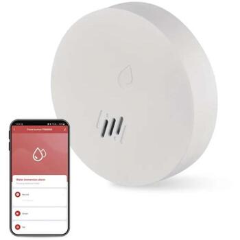 Emos Датчик утечки воды P56000S, 18 × 75 × 75 мм, Zigbee 3.0, 10 лет, IP65, 1 × 3 V CR2, ≤ 80% RH, > 85 дБ (P56000S)