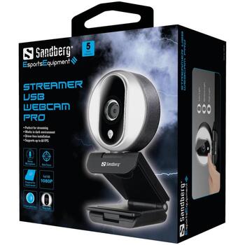 Sandberg Streamer USB веб-камера Pro 134-12, 2 МП, 1920 x 1080 пикселей, 60 fps, USB 2.0, Автофокус, Всенаправленный микрофон (134-12)