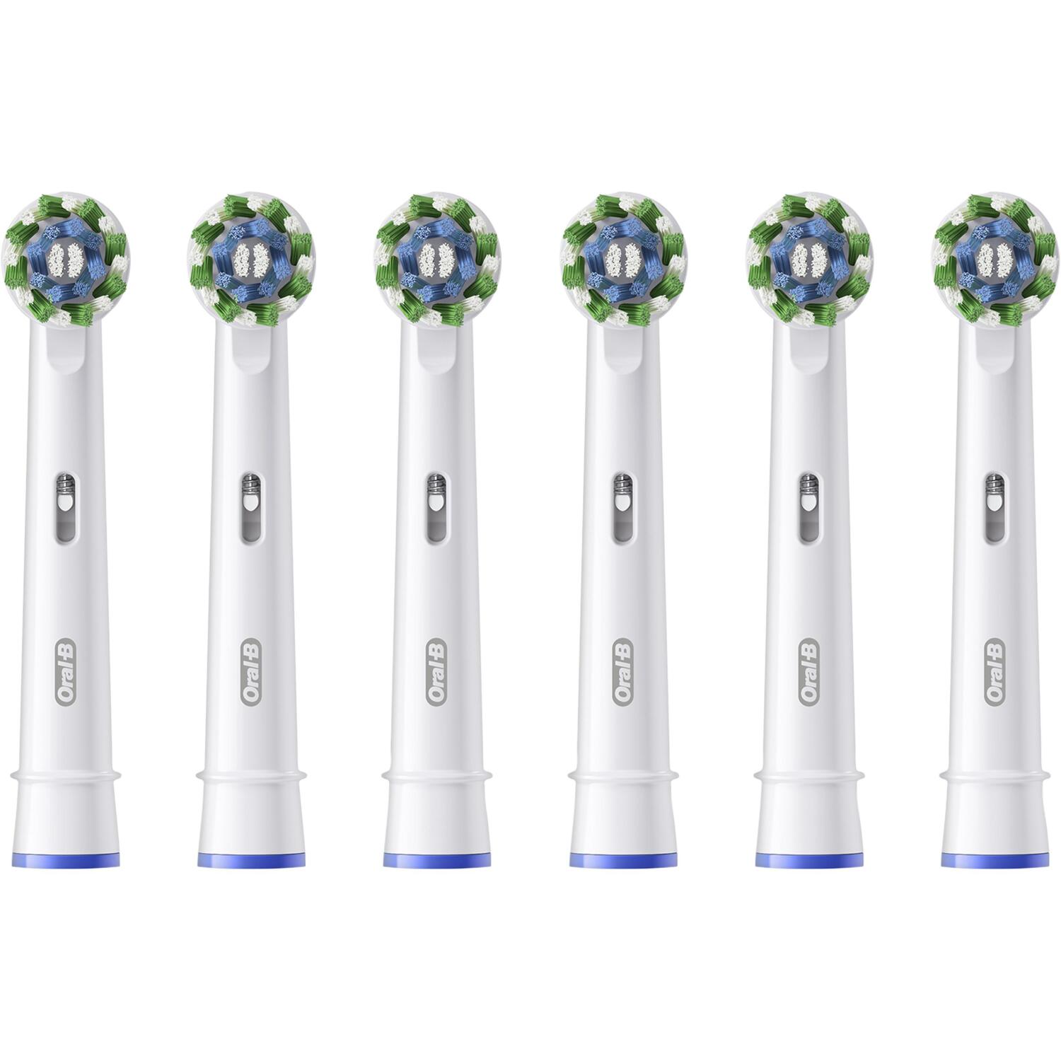 Oral-B nomaināmie zobu birstes uzgaļi EB50RX-6 Cross Action Pro, 6 gab, pieaugušajiem, balts (EB50RX-6)