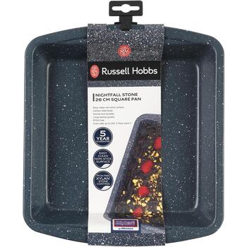 Russell Hobbs Nightfall каменная квадратная сковорода RH00997EU7, 26см, 220°C, 100% без PFOA (RH00997EU7)