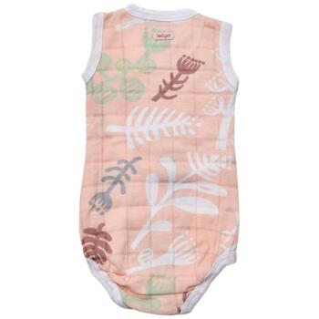 Lodger Romper Botanimal хлопковый боди без рукавов, RF 073_62, 62, 100% хлопок, 60C, розовый, Plush hydrofiel botanimal (RF 073_62)