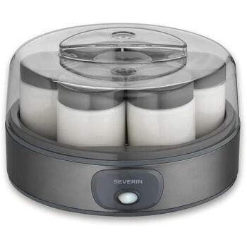 Severin JG 3510 10003510000, йогуртница, 18W, 1.05L, 7x150ml, темная нержавеющая сталь (10003510000)