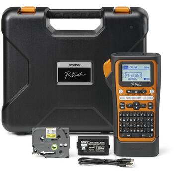 Brother PT-E310BTVP Pro, термальный, этикеточный принтер, PTE310BTVPQL1, 7 шрифтов, Bluetooth 5.0, 20 мм/с, портативный (PTE310BTVPQL1)