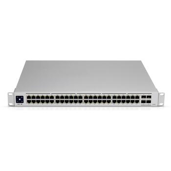 Ubiquiti UniFi Pro коммутатор USW-Pro-48-POE, 48xRJ-45 Gigabit, 600W PoE, 1U, L2/L3, CE, FCC, IC (USW-PRO-48-POE)