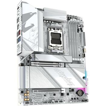 Gigabyte Mātesplate X870 A ELITE X ICE, AMD Socket AM5, 16+2+2 fāzes VRM, 4*DIMM DDR5, 4*M.2, 2.5GbE LAN, Wi-Fi 7 (X870 A ELITE X ICE)