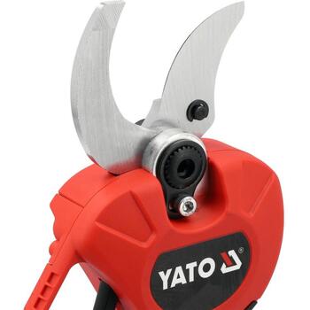 Yato Аккумуляторный садовый секатор YT-828382, 18V, 40мм, 2000mAh, Li-Ion, 36Wh, 1ч, 5.5мм, SK5, 1.01м/с², 73дБ, 62дБ, бесщеточный (YT-828382)