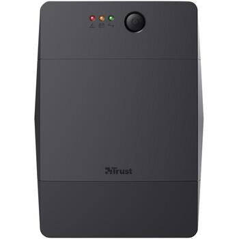 Trust UPS 23505 1500VA, 900 W, 4 AC выхода, USB Type-B, AVR, черный, защита от перенапряжения, технология аккумулятора: VRLA (23505)