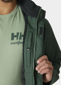 Helly Hansen Vējjaka Oxford 71290_476-XL, XL, zaļa, Helly Tech Performance membrāna, ūdensdroša, elpojoša, līmētas šuves (71290_476-XL)