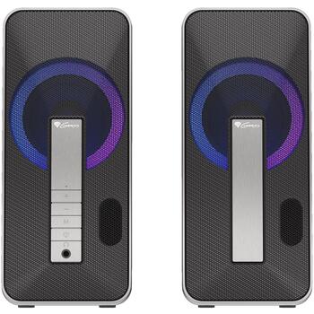 Genesis Datorskaļruņi Helium 100BT RGB NCS-1635, 2.0 kanāli, 10 W, 120-20000 Hz, Bluetooth 5.0, USB, 3.5 mm, RGB apgaismojums (NCS-1635)