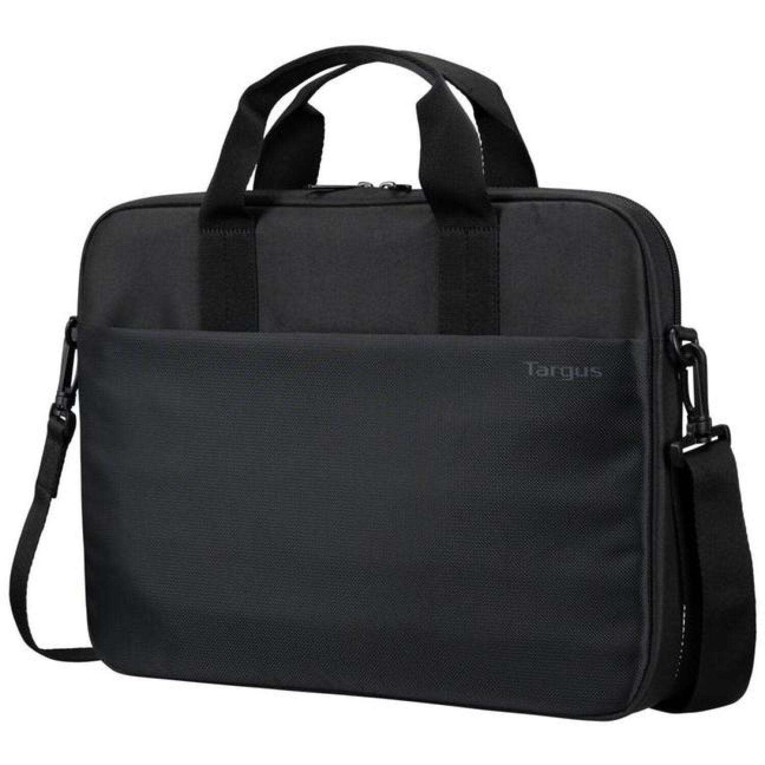 Targus Портфель Intellect Slim TBS978GL, 13-14 дюймов, черный, молния, мягкий отсек для ноутбука, съемный плечевой ремень (TBS978GL)