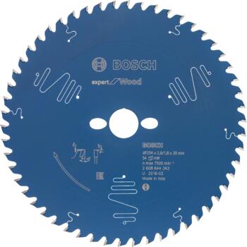 Ripzāģa disks Expert Wood 254x30xZ54, Galda zāģiem RIPZĀĢA ASMENS EXPERT FOR WOOD, 2608644342, BOSCH (2608644342)