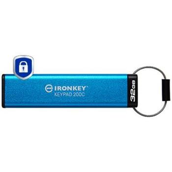 Kingston IronKey Keypad 200C USB флеш-накопитель IKKP200C/32GB, 32GB, USB-C, 145MB/s чтение, 115MB/s запись, 256-бит AES-XTS (IKKP200C/32GB)