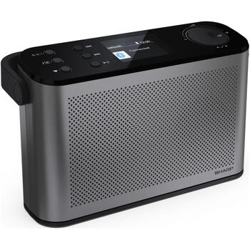 Sharp OSAKA Портативное цифровое радио DR-P540(GY), 5V, 120 предустановленных станций, Bluetooth, аккумулятор, стереозвук (DR-P540(GY))
