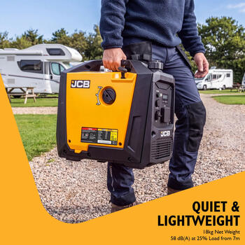 JCB JCB-IG2000 invertora benzīna ģenerators elektroapgādei 2000W 230V 80cm³ 5L Pure Sine Wave USB USB-C (JCB-IG2000)