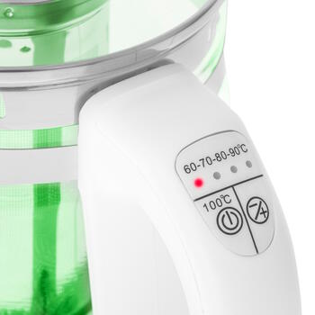 Электрический чайник 2200 W 1.5 L корпус из стекла и нержавеющей стали с 360° вращающейся базой белый AD1299 Adler (AD 1299)
