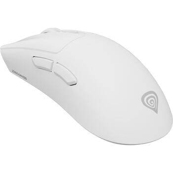 Genesis Zircon 880 NMG-2380, bezvadu optiskā spēļu pele, 12000 DPI, 6 pogas, 2.4 GHz, Bluetooth, USB, balta (NMG-2380)