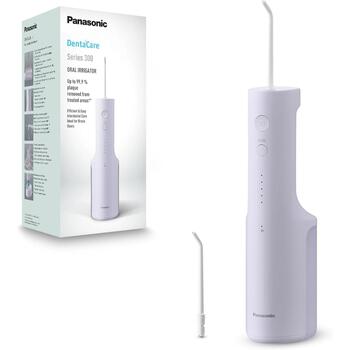 Panasonic Орошатель для рта EW-DJ26-V303, 200 мл, 2 насадки, беспроводной, 5 скоростей (EW-DJ26-V303)
