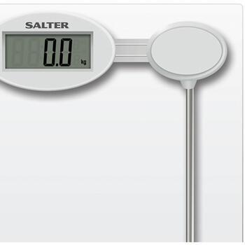 Salter Ванные весы 9018S SV3RCFEU16, 180 кг, 30,4 x 30,4 x 3,1 см, стеклянная платформа, ЖК-экран (9018S SV3RCFEU16)