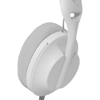 White Shark Провода игровые наушники PARROT WHITE/GREY, 165 г, 40 мм, 121 дБ, 30 Ω, 1.8 м, 2.0, 3.5 мм, Выдвижной микрофон (PARROT WHITE/GREY)