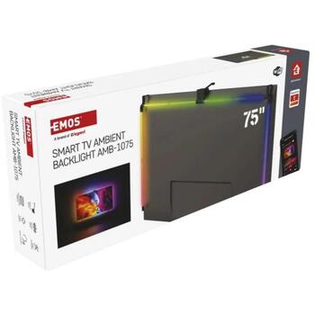 Emos Окружение LED Освещение ZTV75, 24W, 660lm, RGB, 120 сегментов, WIFI, BLE, совместимо с Amazon Alexa, Google Assistant (ZTV75)